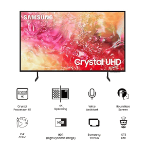 Samsung DU7700 Crystal 4K UHD Smart TV | Tizen | 165 cm (65 Inch) | UA65DU7700KLXL