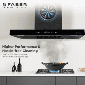 Faber Dazzle | Wall Mounted Chimney | Matte Black | BLDC FL HC BK 90