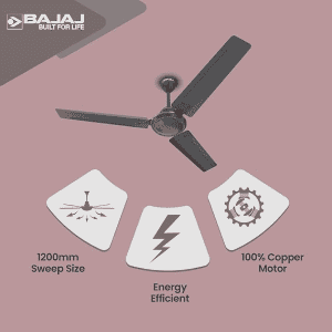 Bajaj Classico Pro Ceiling Fan | 1200 mm | Coal Mine Grey