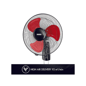 USHA Colossus Rust Free Aluminium Blade Wall Fan | 400 mm | Red
