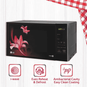 LG 20L Solo with Glass Door | Technology and Anti Bacteria Cavity Solo Microwave Oven |  Black | MS2043BR,