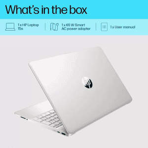 ‎HP Laptop 15s | Intel Core i3 12th Gen 1215U | 8 GB | 1 TB SSD | 15.6 Inch | Natural silver | 15S-FQ5328TU