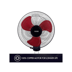 USHA Colossus Rust Free Aluminium Blade Wall Fan | 400 mm | Red