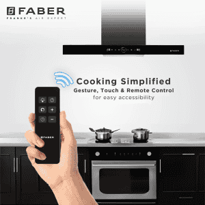 Faber Dazzle | Wall Mounted Chimney | Matte Black | BLDC FL HC BK 90