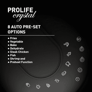 Havells Air Fryer Prolife Crystal | 5 L | Auto Restart | Touch Screen