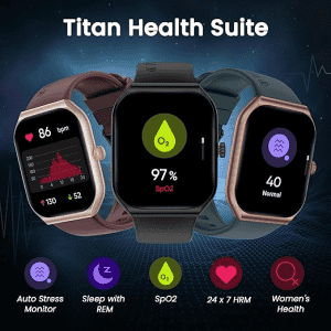 Titan Smart 3 | AMOLED Display 410x502 Pixel  | 1.96 inch | Black