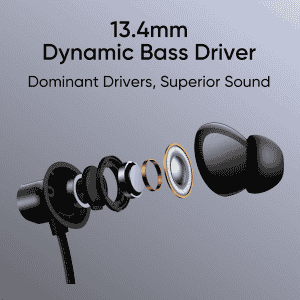 realme Buds Wireless 3 Neo Neck Band | 13.4mm Driver | 32 hrs Playback | Black | RMA2305