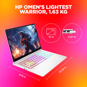 HP Omen Transcend Gaming Laptop | Intel Core Ultra 7 155H  | RTX 4060 | 16 GB | 1 TB SSD | Ceramic White | 14 fb0089TX