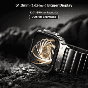Fire Boltt Maverick Smartwatch | 2.02 inch | IPS Display | Bluetooth Calling  | Black Silver | BSW177