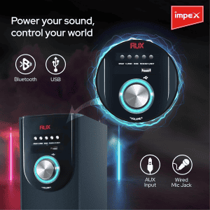 Impex Thunder T9 Tower speaker | 60 W | Remote Control | ‎Black
