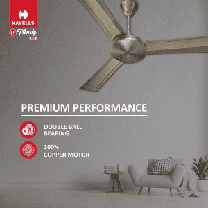 HAVELLS EP Trendy Ceiling Fan | 1200 mm | 3 Blade | 1 Star | Antique Brass