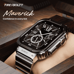 Fire Boltt Maverick Smartwatch | 2.02 inch | IPS Display | Bluetooth Calling  | Black Silver | BSW177