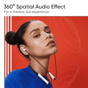 realme Buds Wireless 3 Neckband | 30dB ANC | 360 degree Spatial Audio |  40 hours Playback | Pure Black | RMA2119