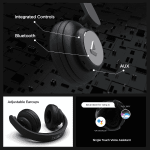 boAt Rockerz 450R | On Ear Headphones | 4.2 | Luscious Black
