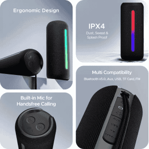 boAt Stone Spinx Pro speaker | 20 W | RGB LED | Midnight Black