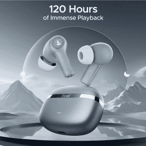 boAt Nirvana Ion True Wireless Earbuds |  Bionic Mode | Blazing Comet