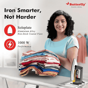 Butterfly Reva Stainless Steel Dry Iron | 1000 W | Grey