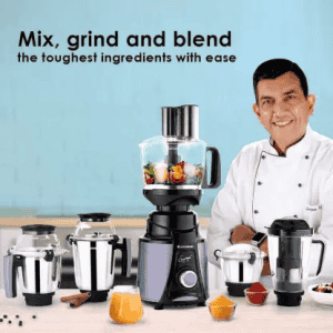 WONDERCHEF Galaxy Juicer Mixer Grinder | Food Processor | 750 W | 4 Jars | Black