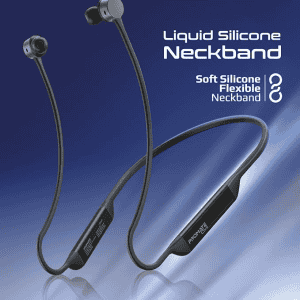 Promate Civil  Wireless Neckband Earphones |  Button Controls for Bluetooth | Hall Switch Sensor | Black