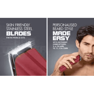 HAVELLS Trimmer | 90 min Runtime | 12 Length | Red | BT6111