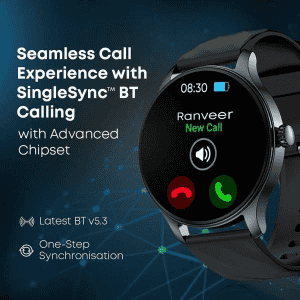 Fastrack Jupiter R1 | 1.38 Round HD Display | SingleSync BT Calling | Advanced Chipset Smartwatch Strap | Free Size | Blue