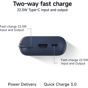 Xiaomi Pocket Power Bank | 10000mAh | 22.5W | Blue | P15ZM
