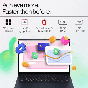 HP ENVY Intel Core Ultra 7 155U | 32 GB | 1 TB SSD | 14-fc0100TU | 14 inch | Atmospheric Blue | 14-FC0100TU