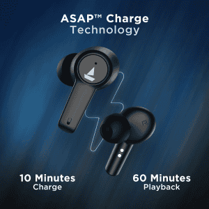 boAt Airdopes 411 ANC Bluetooth Headset | Black Storm