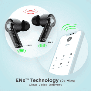 boAt Airdopes 411 ANC Bluetooth Headset | Black Storm