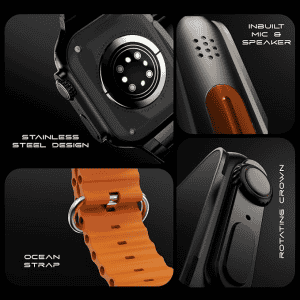 Fire-Boltt Dapper Bluetooth Calling Smartwatch | 2.15 Inch | IPS Tracking | Black Chain | BSW189