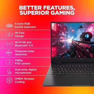 HP Omen Gaming Laptop | AMD Ryzen 7 Octa Core 7840HS | 16 GB | 1TB SSD | Shadow Black | 16-xd0015AX