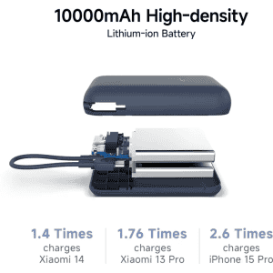 Xiaomi Pocket Power Bank | 10000mAh | 22.5W | Blue | P15ZM