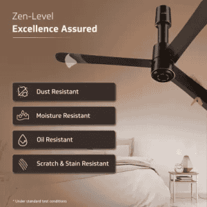 V-Guard INSIGHT-G Ceiling Fan | 1200 mm | BLDC Motor | Remote Control | Choco Brown Glossy