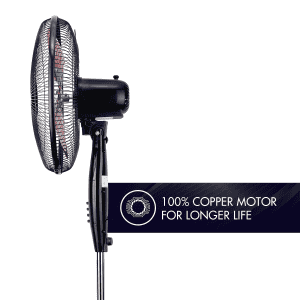 usha Colossus Pedestal Fan | Rust Free Aluminium Blade | 400mm | Red