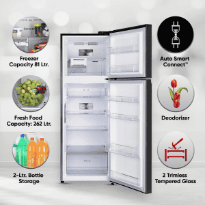 LG 343 L Frost Free Double Door Refrigerator | 3 Star | Ebony Sheen | GL-T382TESX