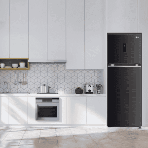 LG 343 L Frost Free Double Door Refrigerator | 3 Star | Ebony Sheen | GL-T382TESX