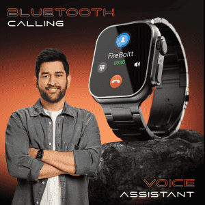 Fire-Boltt Dapper Bluetooth Calling Smartwatch | 2.15 Inch | IPS Tracking | Black Chain | BSW189