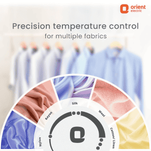 Orient Electric FabriSmooth Dry Iron | 1000 W | White