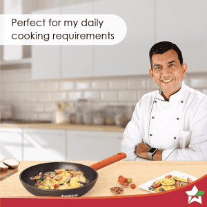 Wonderchef Caesar Forged Virgin Aluminium Fry Pan | 1 L | 20 cm | Black