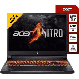Acer Nitro V 16 Gaming Laptop | AMD Ryzen 7 Octa Core 8845HS | NVIDIA GeForce RTX 4060 | 16 GB | 1 TB SSD | Black | NH.QP0SI.001