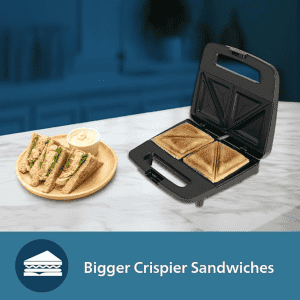 Philips Sandwich Maker | XL Sized | Silver, Black | HD2288/00