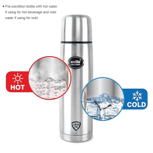 Cello Easystyle | Stainless Steel Vacuum Insulated Flask | 1000ml | Silver
