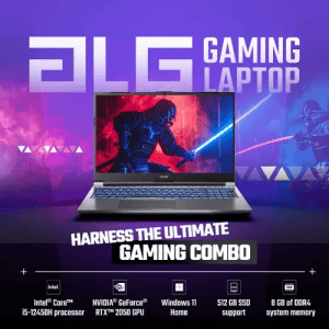 Acer ALG Gaming Laptop | Intel Core i5-12450H | 8 GB | 512 GB SSD |NVIDIA GeForce RTX 2050 | 15.6 inch | Steel Gray | UN.34CSI.001