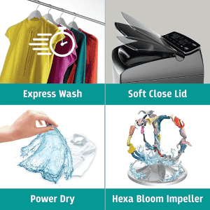 Whirlpool Washing Machine Auto Top Loader 360 Bloomwash Pro INV H  | 10 Kg | Graphite | 31593