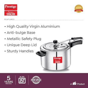Prestige Nakshatra Svachh | Aluminium Inner Lid Pressure Cooker | 10 L | 10742