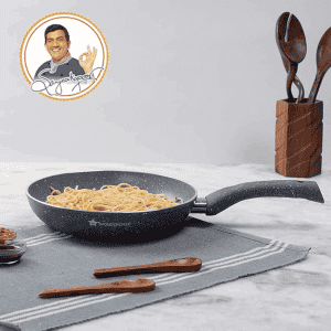 Wonderchef Granite Non Stick Fry Pan | 24 cm | 5 Layer PFOA Free Non Stick Coating | Grey