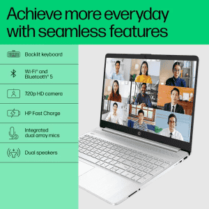 HP Laptop | Ryzen 5 | Hexa Core 5500U | 8 GB | 512 GB | Natural Silver | 15S-EQ2304AU