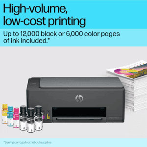 HP Smart Tank 581 | Multi-function WiFi Color Ink Tank Printer | Scan| Copy with 2 Extra Black Ink Bottle