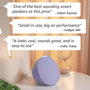 Amazon Echo Pop | Smart speaker with Alexa and Bluetooth |  Purple