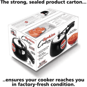 Hawkins Contura Hard Anodised Inner Lid Pressure Cooker | 3 L | Black | CB30